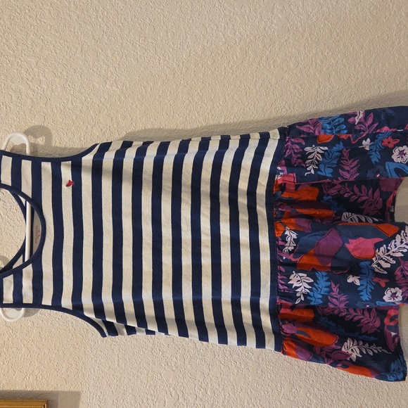 Pink Chicken Other - Pink Chicken Navy Striped and Floral Kids Dress